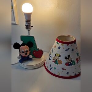 Disney Babies Plush Baby Mickey Nursery Lamp By Dolly -Rare -New in Original 90s
